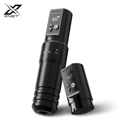 XNET T1 Wireless Tattoo Machine Pen 7 Adjustable Stroke Custom Motor LCD Screen Battery Makeup