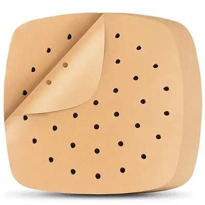 50/100Pcs Upgraded Air Fryer Parchment Paper Air Fryer Disposable Paper Liner Square Perforated