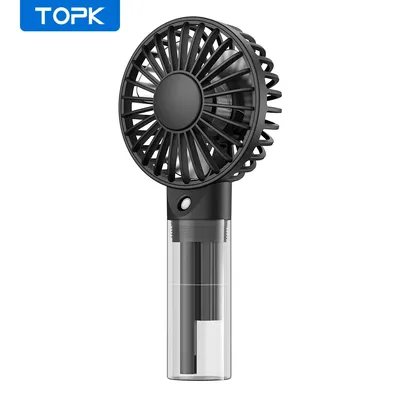 TOPK Mini Portable Fan 2000mAh USB Rechargeable Water Mist Spray Cooling Fan Personal Humidifier