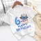 Stitch T-shirt Boys Girls Number Clothes Fashion Cute Anime Figure Printing Clothing Tops Kids