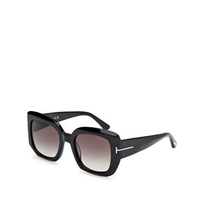 Tom Ford Carla Square Black Sunglasses, 52mm - Black/Smoke