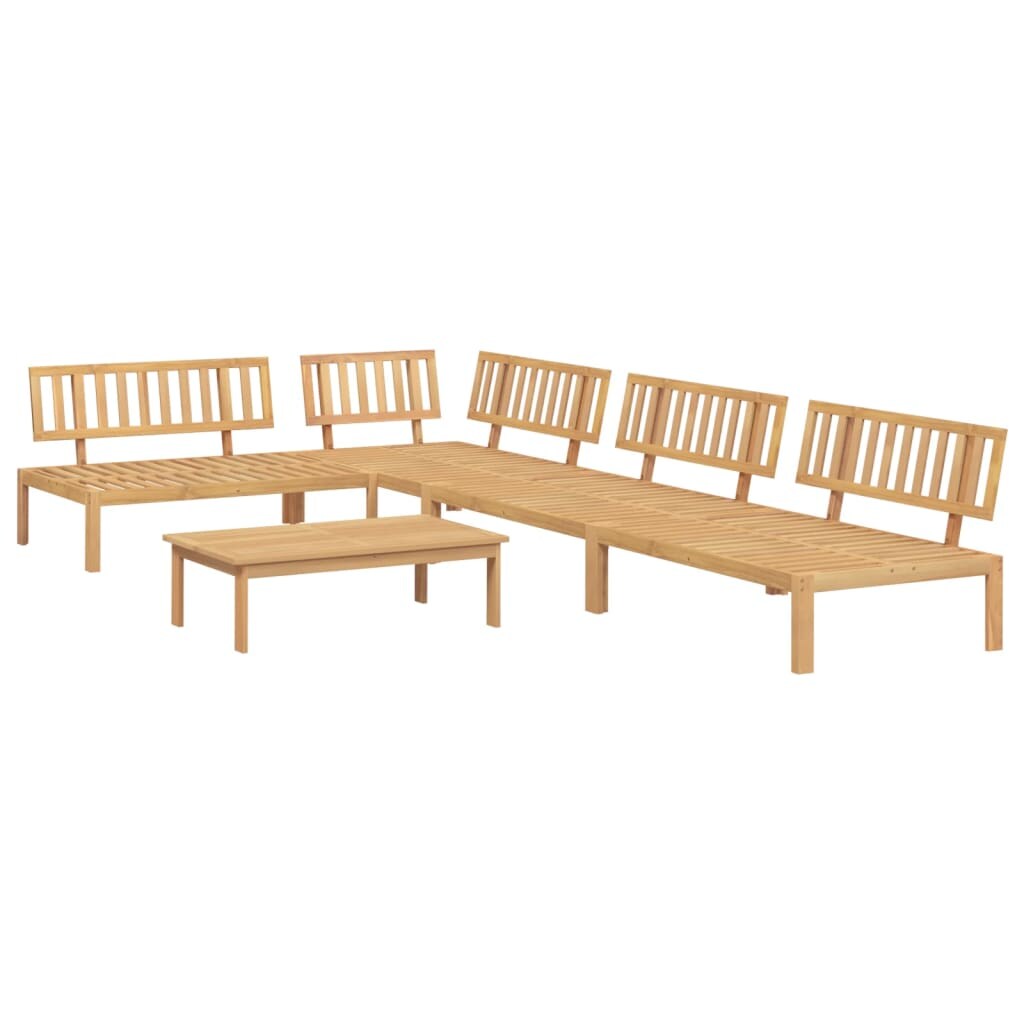vidaXL 5-tlg. Garten-Sofagarnitur aus Paletten Massivholz Akazie Image