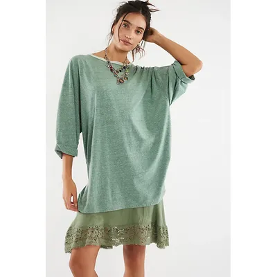 Care FP Slow Down Tee by We The Free at Free People in Rainforest Combo, Size: Medium