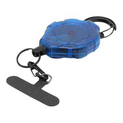 KEY-BAK Ratch-It SD Translucent Blue Phone Tether with Carabiner and 36" Dupont® Kevlar® Retractable Cord 0KR7-4D14