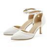 Pumps LASCANA "Slingpumps, Riemchenpumps mit Spitze und bequemer Absatzhöhe", Damen, Gr. 37, weiß, Obermaterial: 100% Synthetik. Futter: 100% Lederimitat. Decksohle: 100% Lederimitat. Laufsohle: 100% Synthetik, festlich, Schuhe, VEGAN