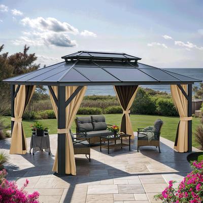 Double Roof Aluminum Frame Patio Gazebo