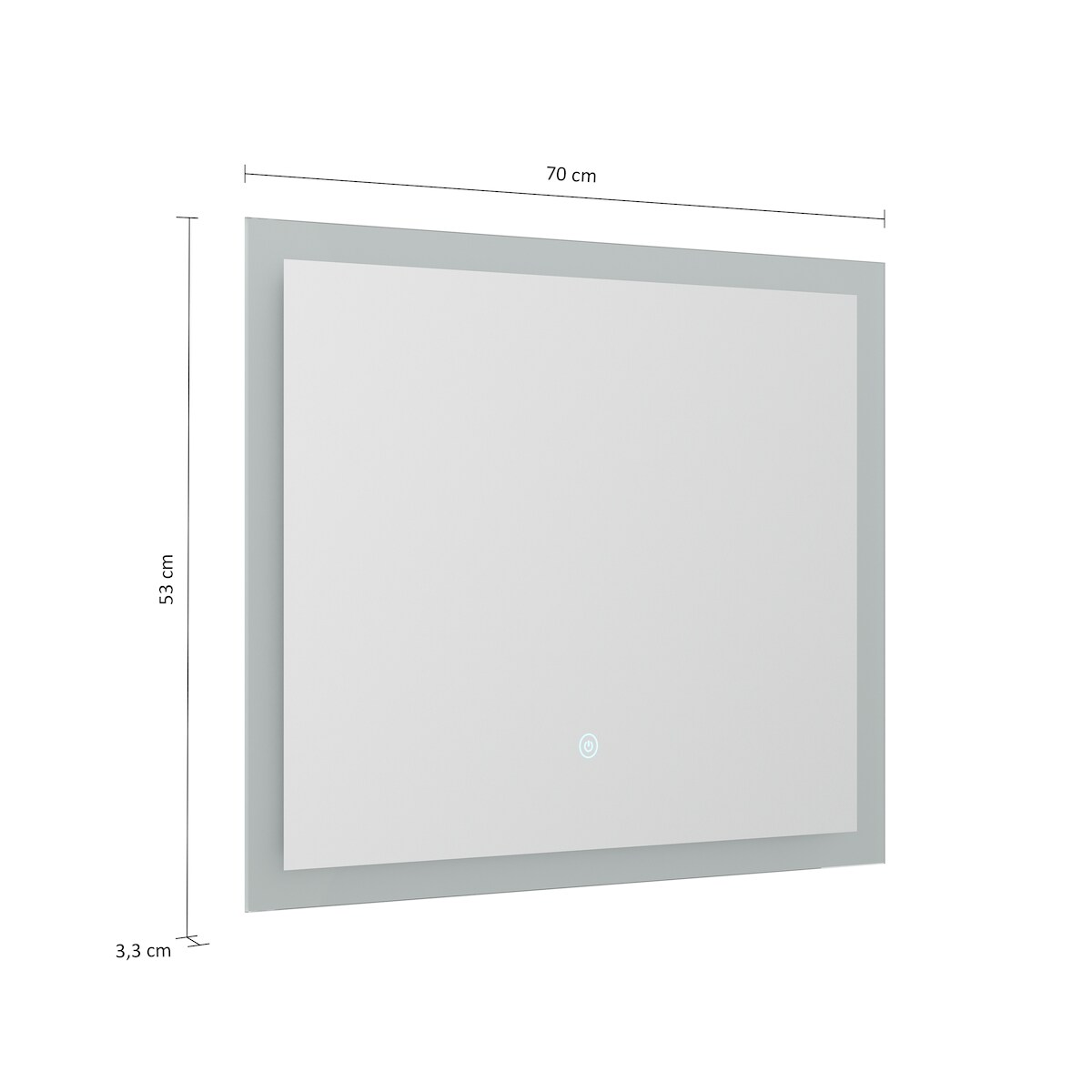 LED Spiegel 60x53 cm mit Touch Bedienung Image