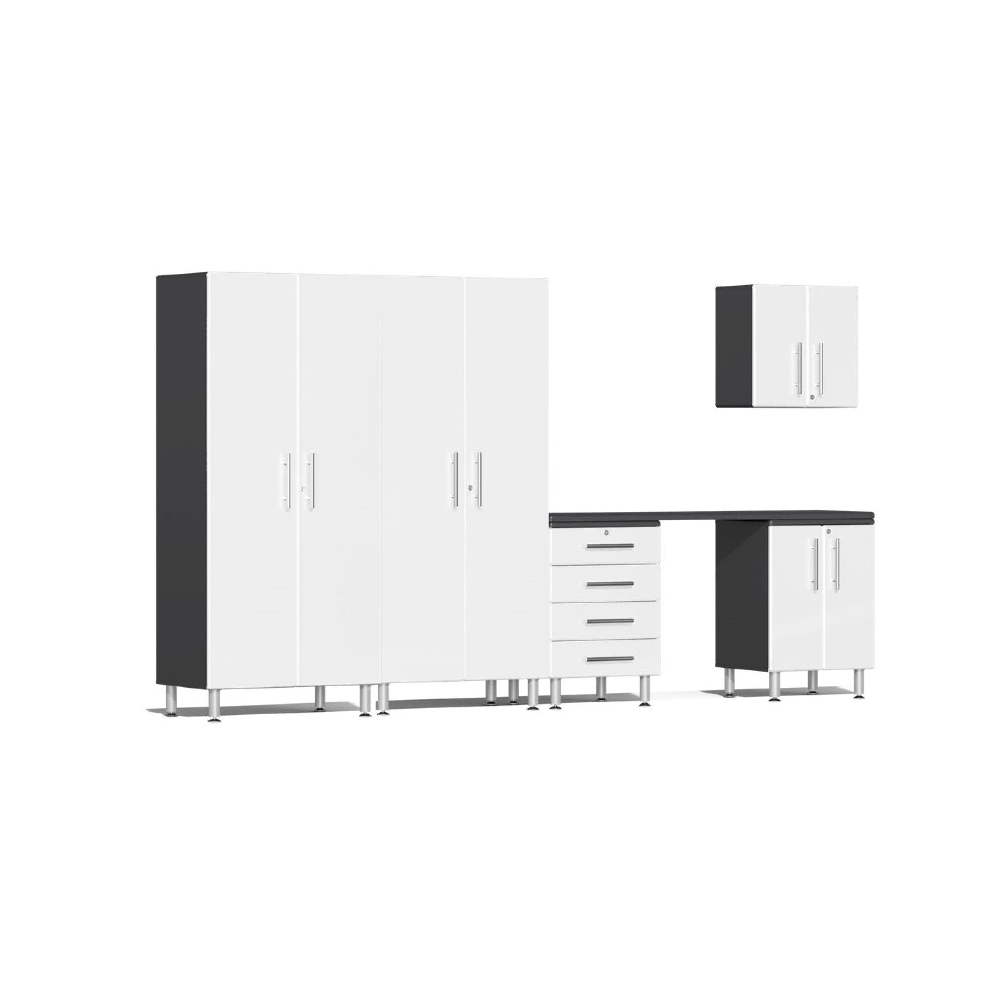 Ulti-MATE Garage Cabinets 6-Piece Workbench Set, Starfire White