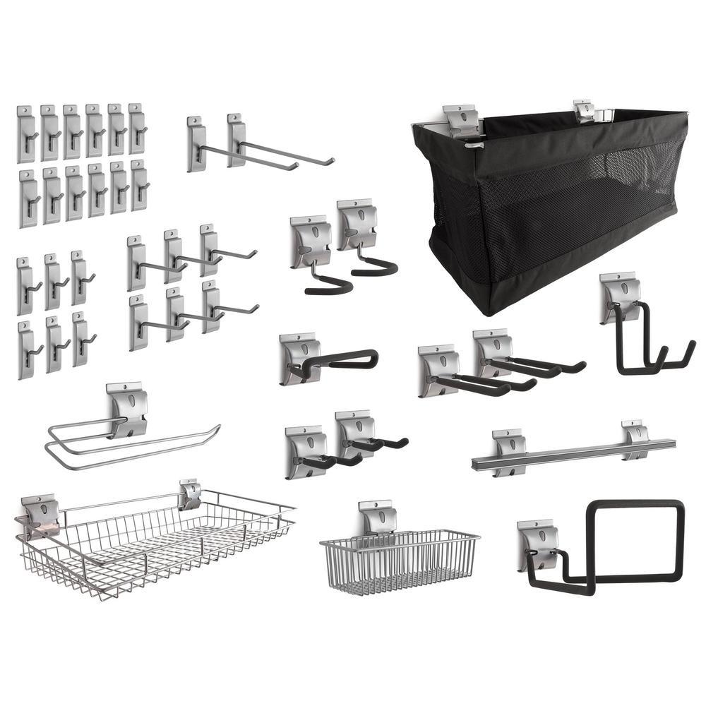 Newage Products Slatwall Backsplash Hook Kit, 40-Piece