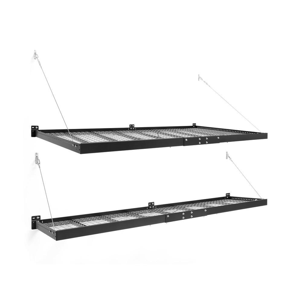 Newage Products Pro 3.0 Series Garage Shelves (2Ft. x 8Ft. + 4Ft. x 8Ft.), Black