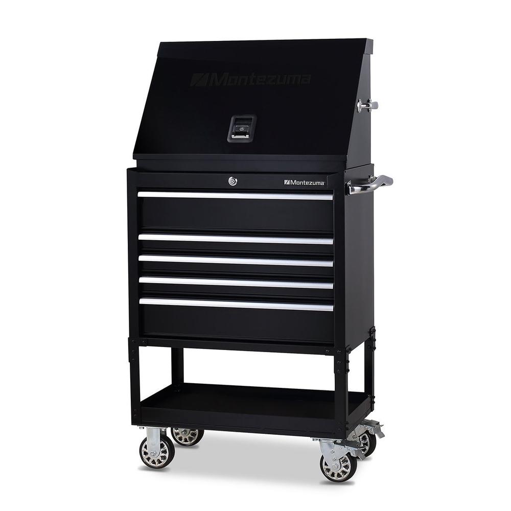 Montezuma 30 x 15 Steel Triangle Tool Box And 30 5-Drawer Utility Cart Combo