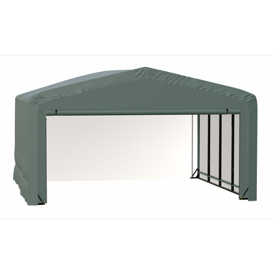 Shelterlogic Sheltertube Wind And Snow-Load Rated Garage, 20 x 18 x 12 Ft., Green
