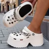 Frauen Chunky Plattform Sandalen Clogs Hausschuhe Sommer Weiche Dicke Sohle Diy Clogs Garten Schuhe Frau Rutschfeste Strand Rutschen Sandalen