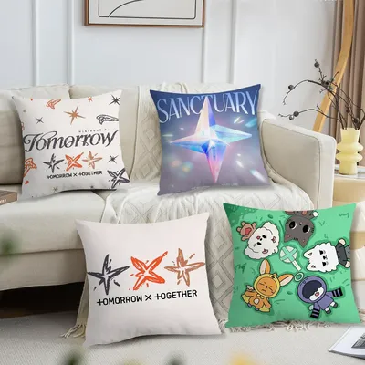 Bequeme weiche Kissen TXT Hülle für Sofa KPOP Wohnzimmer Home Office Dekor Schutzhüllen Image