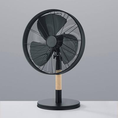 Reality Leuchten Tischventilator Viking, schwarz mit Holzelement Image