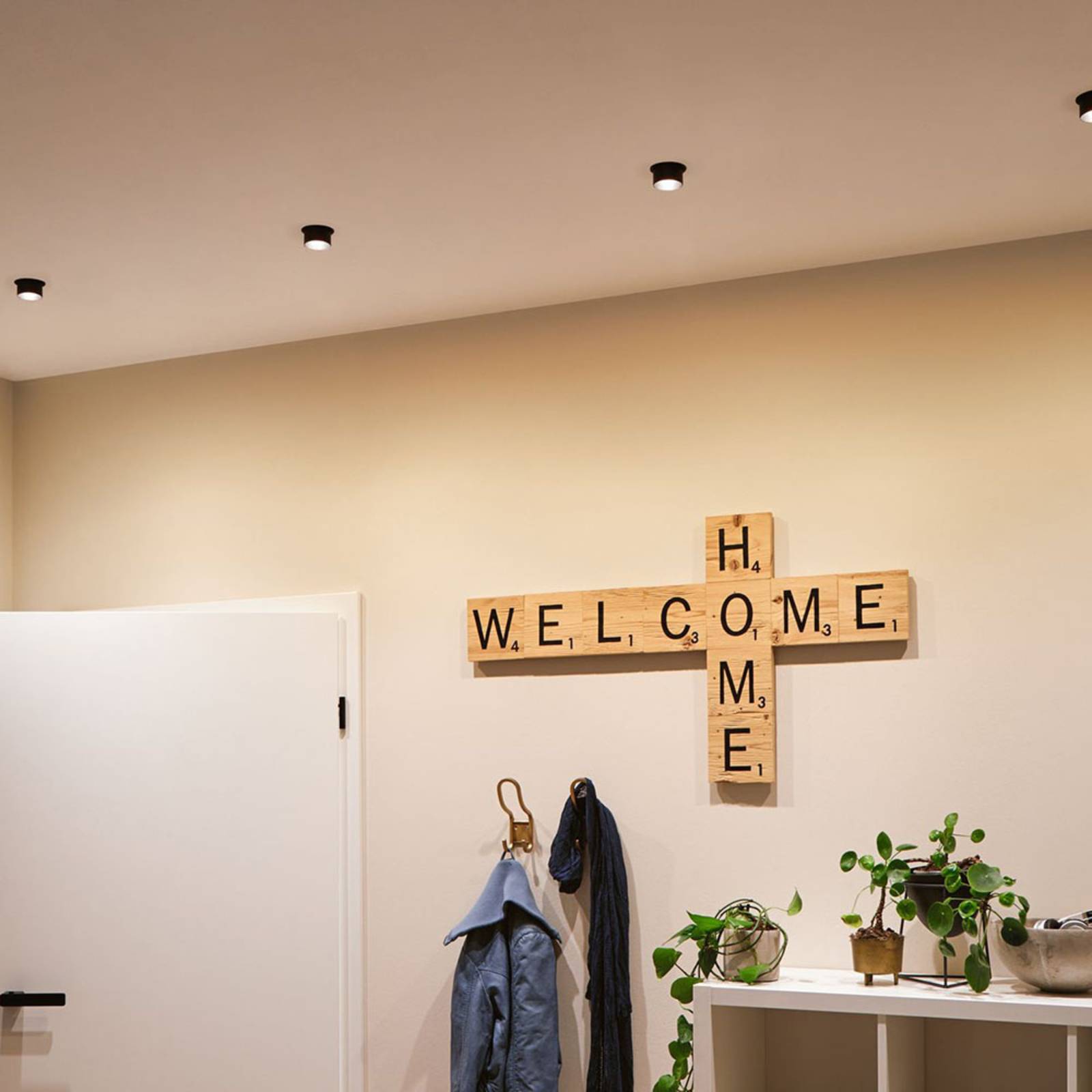 Paulmann Gil LED-Einbau schwarz matt/eisen 3er-Set Gil, dimmbar, schwarz, für Badezimmer, Aluminium, Modern