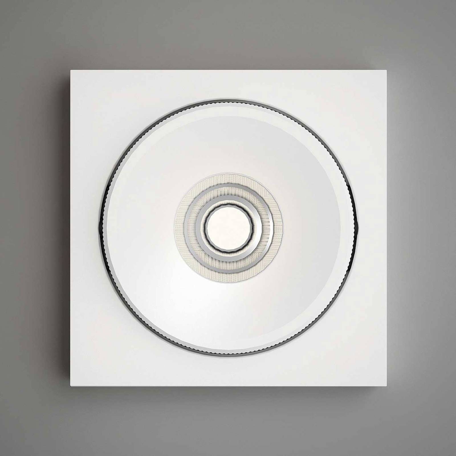 Milan Iluminación Marc 1 IN LED-Einbauleuchte, 1-flammig, weiß IN, dimmbar, weiß / opal, für Flurbereich, Aluminium, Modern