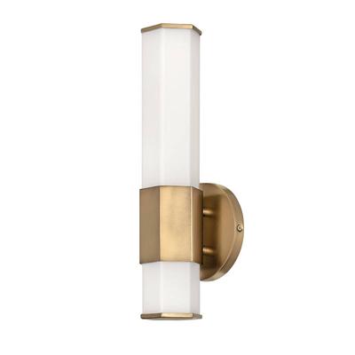 Quintiesse LED-Bad-Wandleuchte Facet Single, 3000 K, messing Image