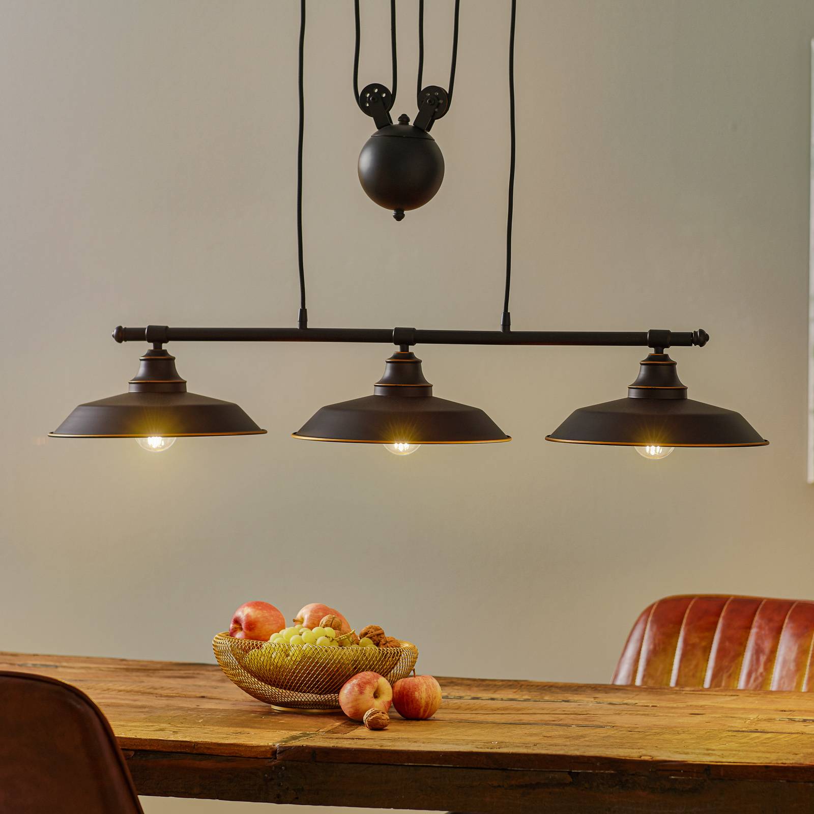 Westinghouse Hängelampe Iron Hill, dimmbar, schwarz, für Wohn- / Esszimmer, Metall, Industrielles Design, Pendelleuchte