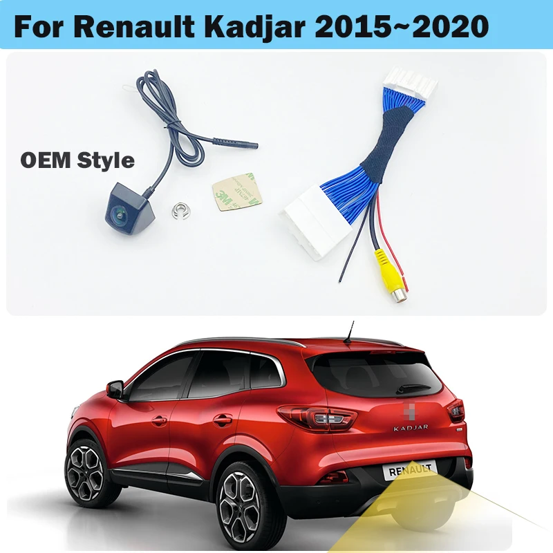 Auto-Rückansicht-Rückfahrkamera für Renault Kadjar 2015 2016 2017 2018 2019 2020, OEM-Monitor ohne die Verkabelung zu beschädigen Image