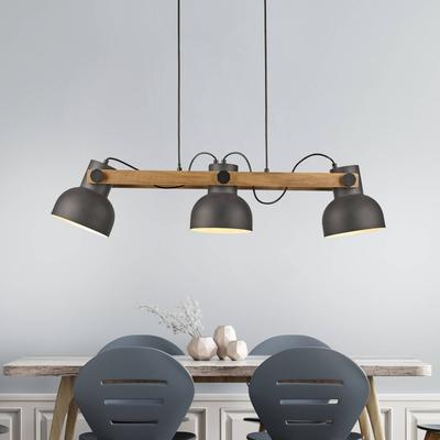 JUST LIGHT. GmbH Hängelampe Cup 2.0, dimmbar, schwarz, für Wohn- / Esszimmer, Metall, Industrielles Design, Pendelleuchte