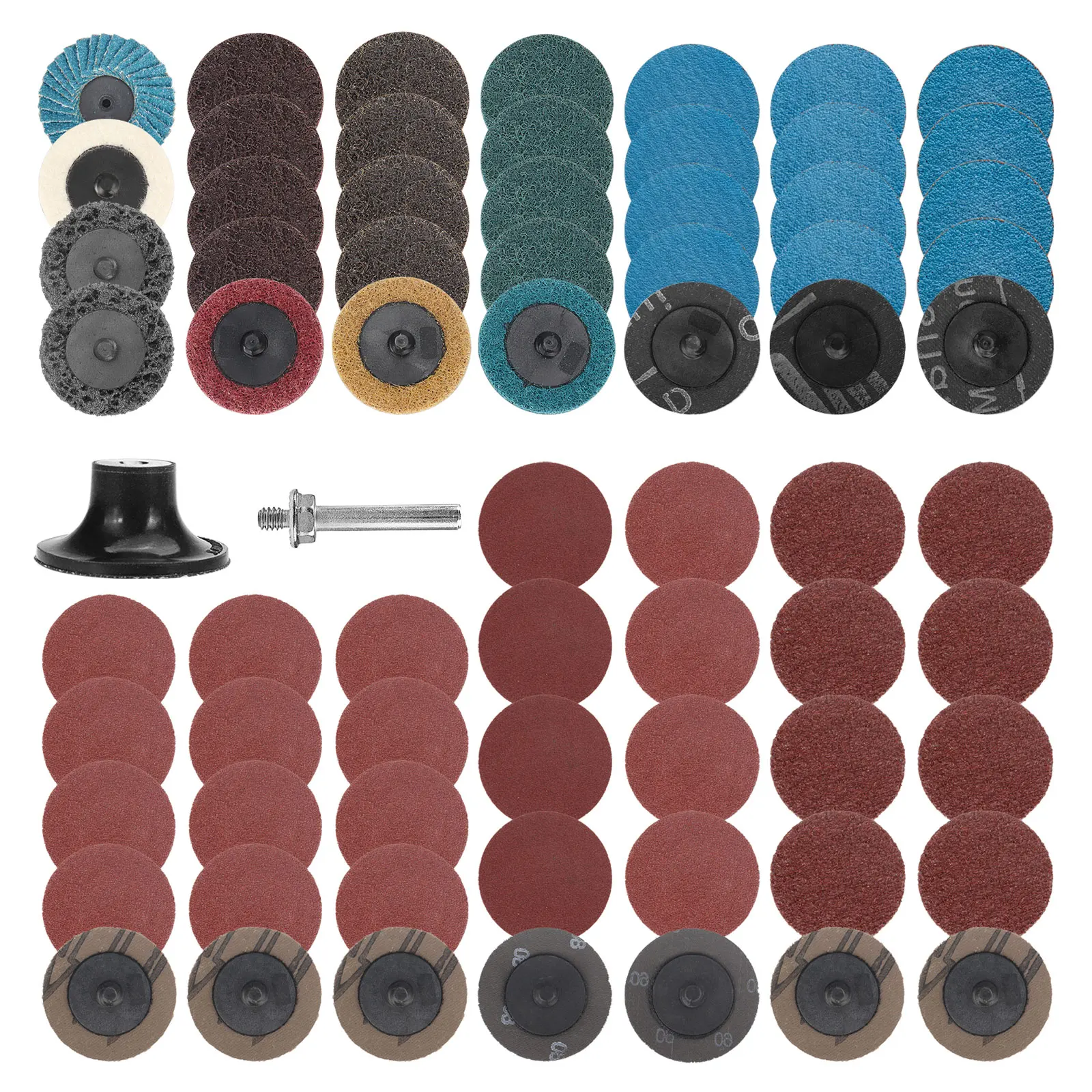 70 Teile/satz 2 "R-Typ Schnell Ändern Disc 50mm Schleif Disc Roll Lock Oberfläche Konditionierung Disc für metall Rost Entfernung Holz Entgraten Image