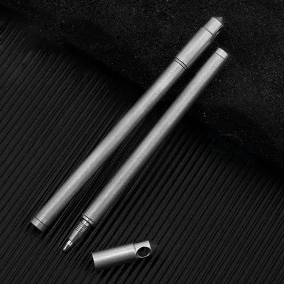 Mini Titanium Tactical Pen Self Defense Ballpoint Pen Emergency Glass Breaker Outdoor Camping Survival Supplies
