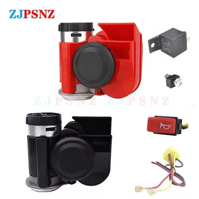 Auto Dual Tone Horn Kompakt horn Schnecke Air Horn wasserdicht 12V 24V Auto Auto Twin Dual Tone Horn Kit für Auto Motorrad super laut