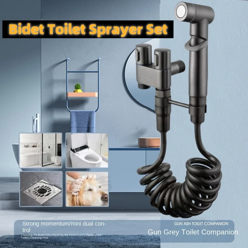 Bidet Sprayer Set Wc Reinigung Bidet Wc Sprayer Handheld Badezimmer Waschen Anal Douche Kaltes Wasser Tragbare Bidet Wasserhahn