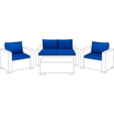 Gardenista - Outdoor-Kissenset für Rattanmöbel, wasserabweisendes und bequemes Sesselkissen-Set für Image