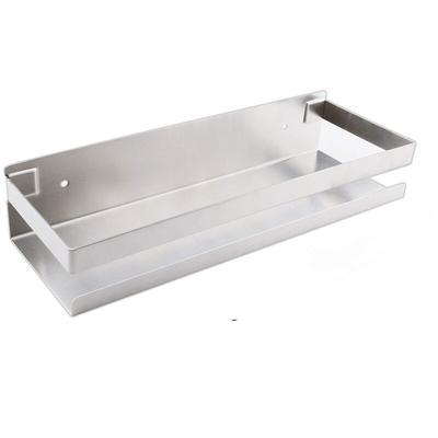 Wandmontiertes Badezimmerregal, Badezimmerzubehör, 20–40 cm, gebürstetes Silber, modernes Image