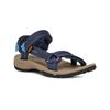 Sandale TEVA "W TERRA FI LITE", Gr. 40, blau (crown blau), Textil, Synthetik, sportlich, Schuhe
