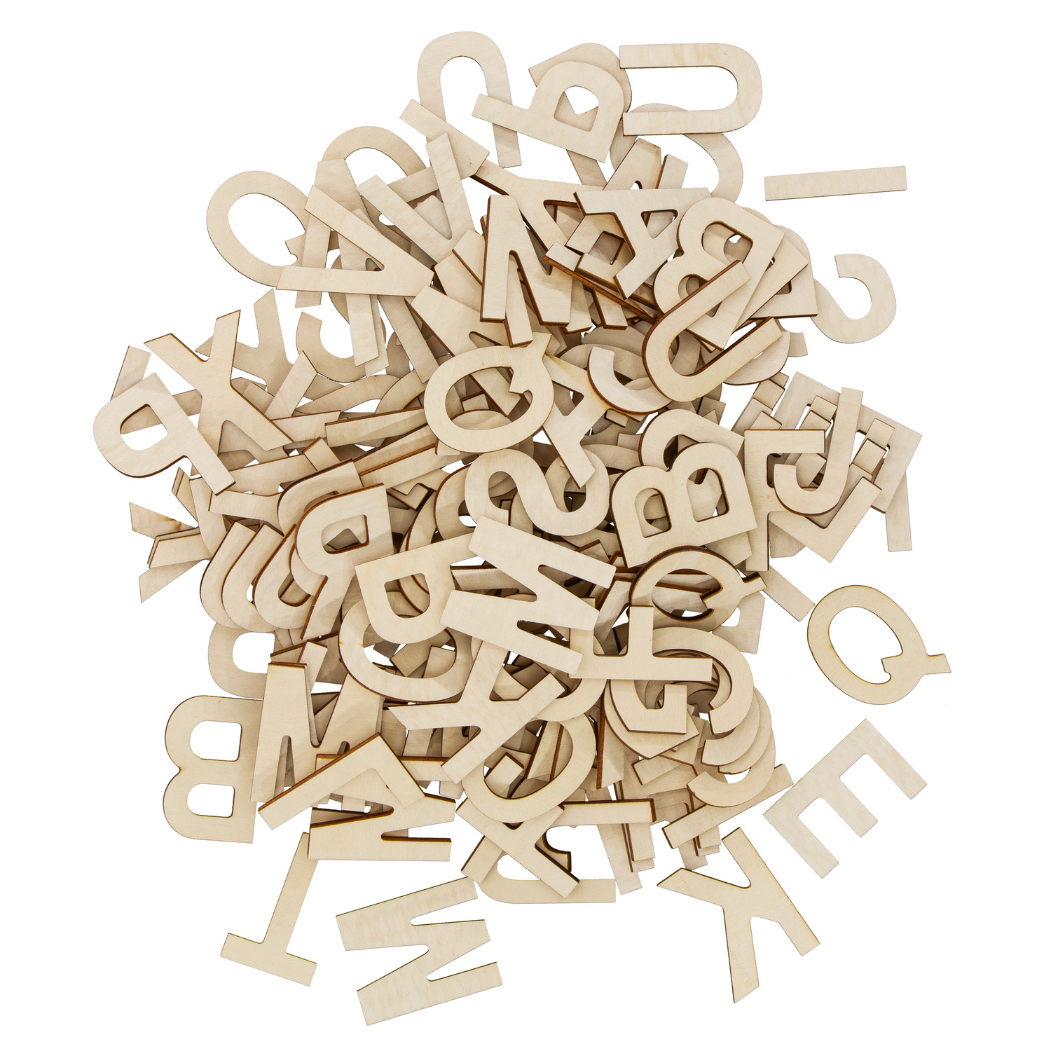 Lettres en bois, 5 cm, 120 pièces