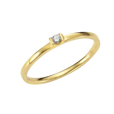 Orolino Ring 585/- Gold Brillant weiß 0,04ct. 054 (17,2) Damen Image