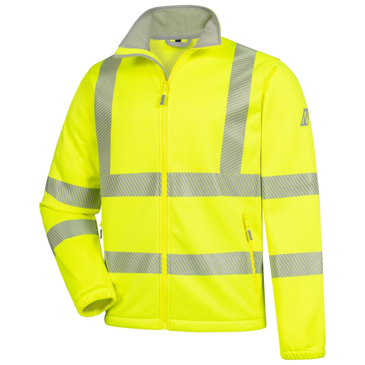 AS Arbeitsschutz Nitras Motion Tex VIZ Fleecejacke | Gr. L | neongelb | Warnschutzjacke Image