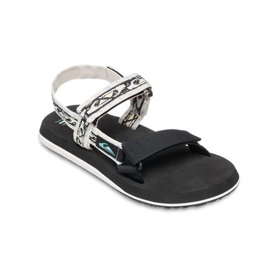Sandale QUIKSILVER "W Monkey Caged", Gr. 7(37), schwarz-weiß (schwarz, weiß), Obermaterial: Textil (Mmf), Laufsohle: Gummi, Schuhe Image