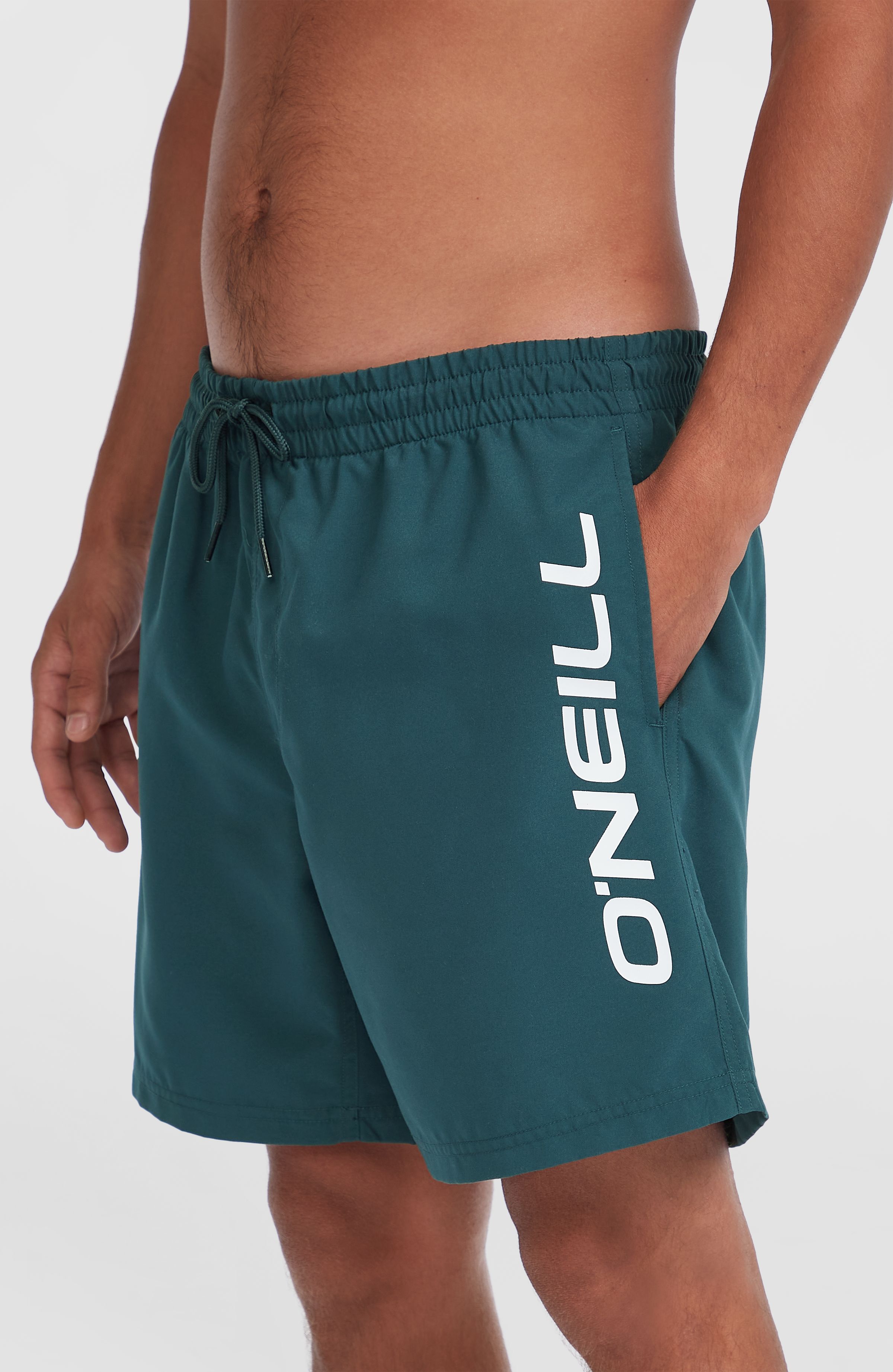 Badehose O'NEILL "CALI 16'' SWIMSHORTS", Herren, Gr. L, N-Gr, alma steel, Obermaterial: 100% Polyester, Badehosen Image