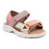 Sandale BISGAARD "nico Weite: normal", Kinder, Gr. 30, pink, rosa, natur, koralle, Textil, colorblocking, sportlich, Schuhe, Trekkingschuh, Badeschuh, Klettschuh, Größenschablone zum Download