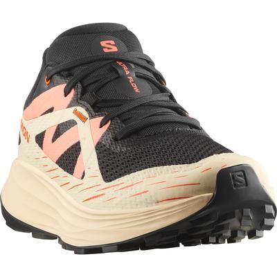 Trailrunningschuh SALOMON "ULTRA FLOW W", Gr. 40,5, schwarz, tender peach, fusion coral, Synthetik, Textil, sportlich, Schuhe, wasserdicht Image