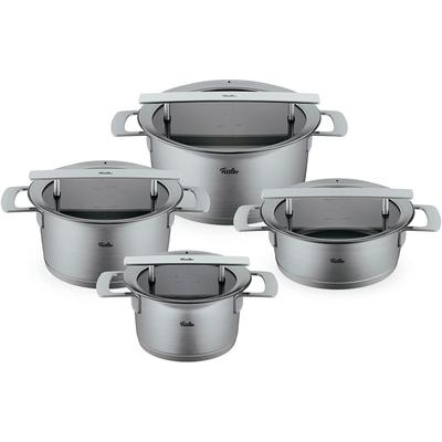 Topf-Set FISSLER "Phi Collection", silber (silberfarben), Töpfe, cookstar Allherdboden; Edelstahl 18/10; Made in Germany Image