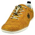 Slip-On Sneaker BUGATTI, Herren, Gr. 42, gelb (gelb used), Lederimitat, sportlich, Schuhe, Freizeitschuh, Halbschuh, Slipper mit Lochmuster