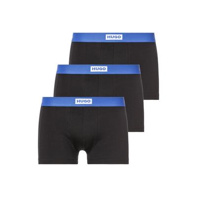 Trunk HUGO UNDERWEAR, Herren, Gr. M (50), schwarz (schwarz, blau), Jersey, Obermaterial: 100% Baumwolle, unifarben, figurbetont, Unterhosen, mit kontrastfarbigem Bund Image