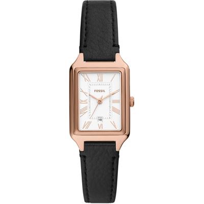 Quarzuhr FOSSIL "RAQUEL", rosa (schwarz, weiß), Armbanduhren, Damen, Armbanduhr, Damenuhr, Edelstahlarmband, analog, Tag Image