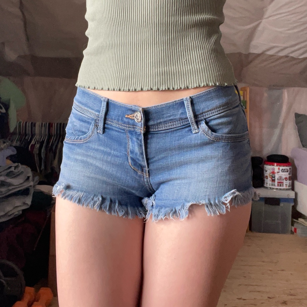 American Eagle Outfitters Shorts | American Eagle Shorts, Petite, Jean Short Shorts, Size 1, Summer Shorts, Fringe | Color: Blue | Size: 0