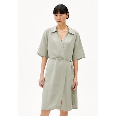 FEMNAAMI LINO - Frauen Regular Fit Kleid - grün (Größe: M)