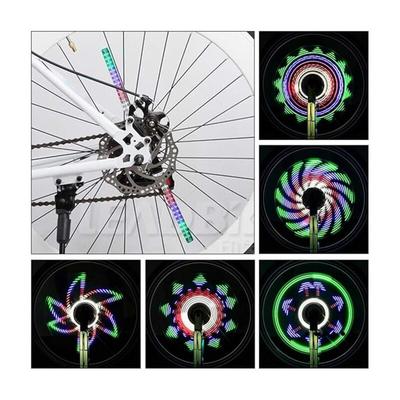Linghhang - LED-Fahrrad-Radlicht, 64 led, 30 verschiedene Bilder, wasserdichtes Fahrrad-Radlicht Image