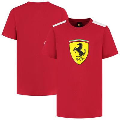 T-Shirt mit großem Puma Scuderia Ferrari Wappen – Rot – Kinder Image