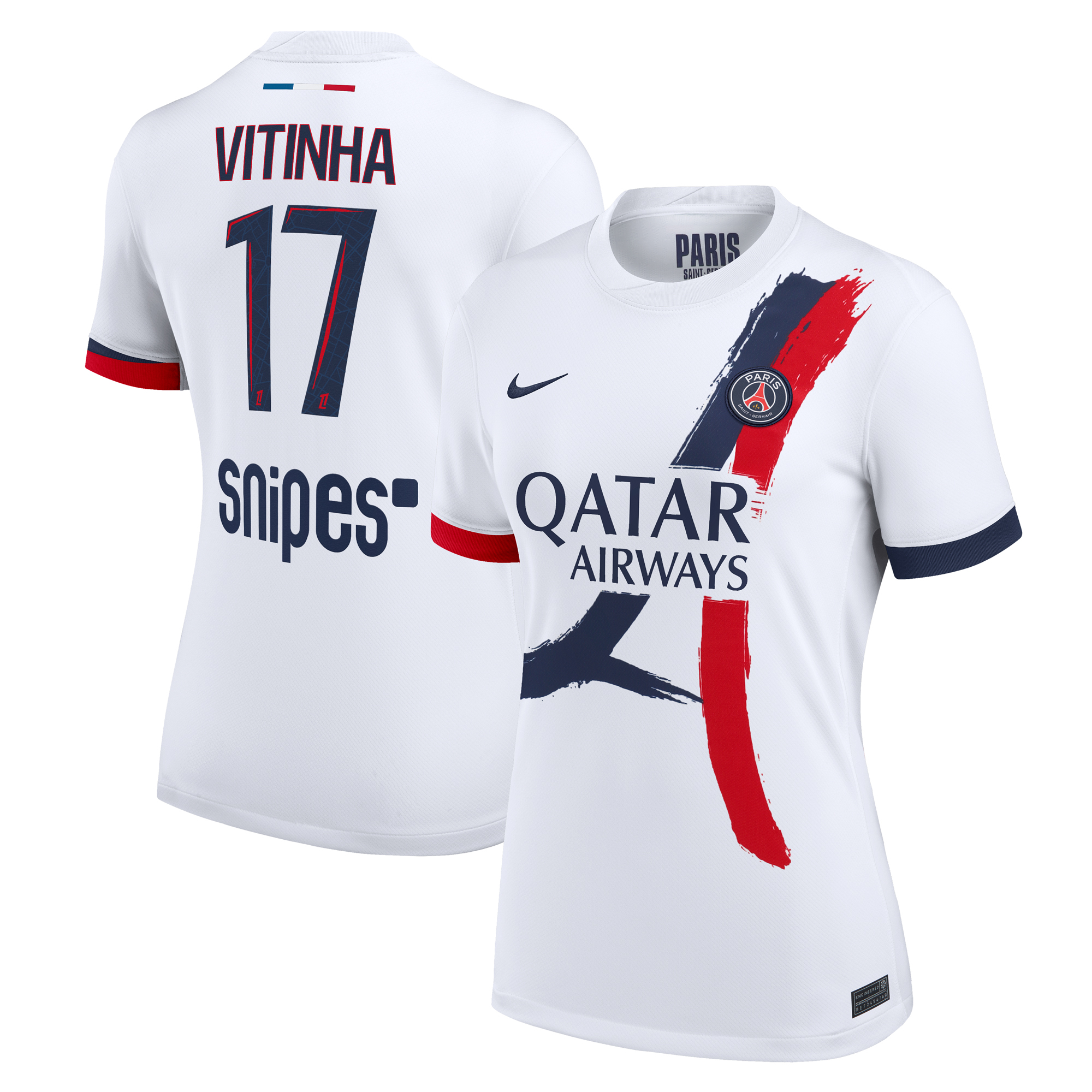 PSG Nike Stadium Auswärtstrikot 2025-26 - Damen mit Aufdruck Vitinha 17 Image