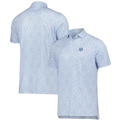 The Open Peter Millar Bar For The Course Print Polo - Himmelblau Image