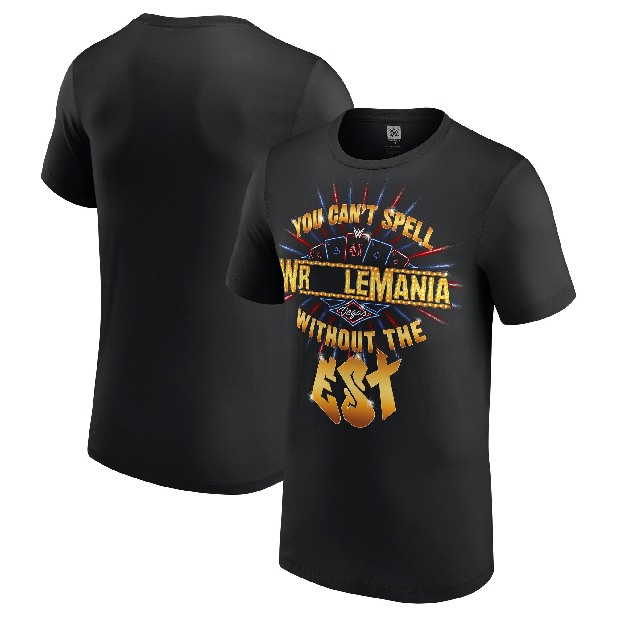 WWE Bianca Belair You Can't Spell WrestleMania Without The EST T-Shirt - Schwarz - Herren Image